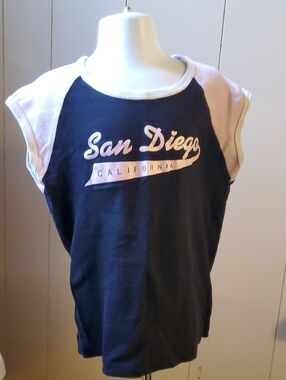 Kids Or Womens San Diego Graphic Top - Black & Pink